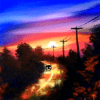 Sunset Road | Easy Art | Acrylic Painting for Beginners | Dranitsin 00