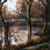 Autumn Landscape Painting in 5 simple colors | Oval Brush Painting Techniques Step by Step 03