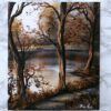 Autumn Landscape Painting in 5 simple colors | Oval Brush Painting Techniques Step by Step 03
