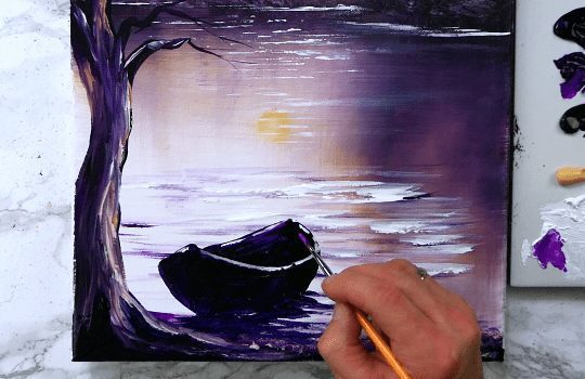 Tip of the Day: Infuse Your Acrylic Paintings with Energy and Motion Through Dynamic Brushwork!