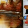 warm autumn day by Dranitsin oval brush painting techniques 01