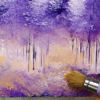 forest edge oval brush painting technique