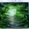 DEEP FOREST PATH ACRYLIC PAINTING DRANITSIN 01