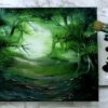 DEEP FOREST PATH ACRYLIC PAINTING DRANITSIN 01