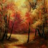 autumn path landscape painting 02