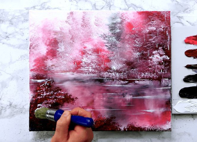 Tip of the Day: Create Enchanting Depth and Atmosphere in Your Acrylic Landscape Paintings with the Mesmerizing Power of Color Temperature!