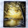 Morning Sunshine Landscape Painting Oval Brush Technique
