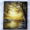 Morning Sunshine Landscape Painting Oval Brush Technique