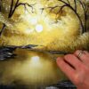 Morning Sunshine Landscape Painting Oval Brush Technique