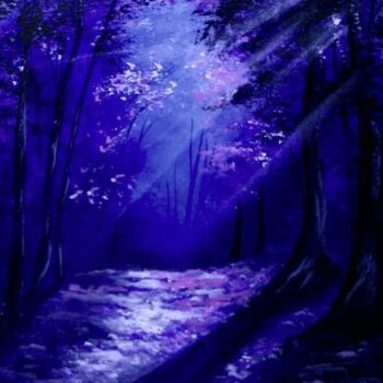 moonlight path acrylic painting urartstudio 1