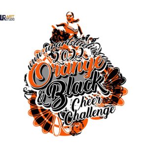 ORANGE BLACK CHEER CHALLENGE 2022 DOWNLOADABLE LOGO DESIGN