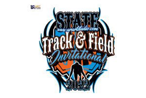 STATE TRACK and FIELD INVITATIONAL DOWNLOADABLE VECTOR LOGO DESIGN for PRINT