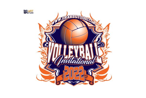 VOLLEYBALL INVITATIONAL 2022 DOWNLOADABLE LOGO DESIGN