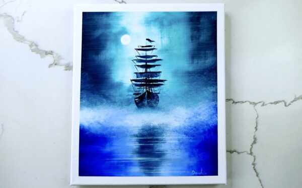 SAILING SHIP AT MOONLIGHT