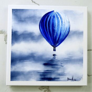 blue hot air balloon painting 4