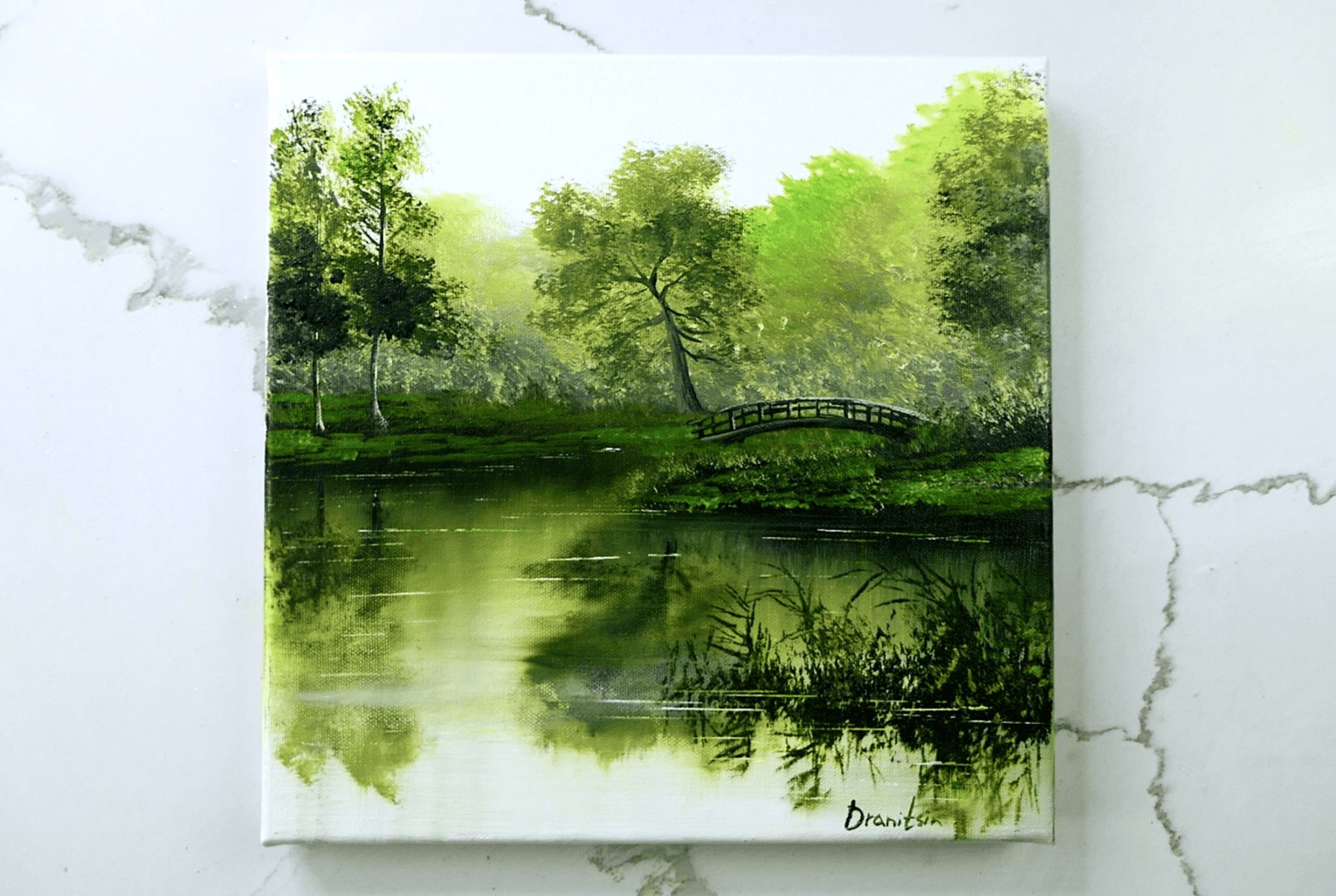 Green Landscape Painting