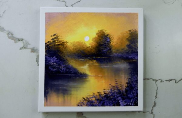 misty sunrise painting 1