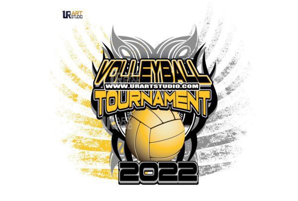 VOLLEYBALL TOURNAMENT LOGO DESIGN FOR PRINT 2022