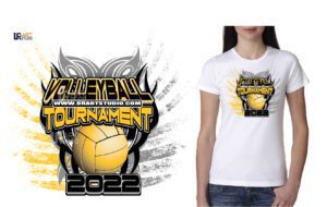 VOLLEYBALL TOURNAMENT LOGO DESIGN FOR PRINT 2022