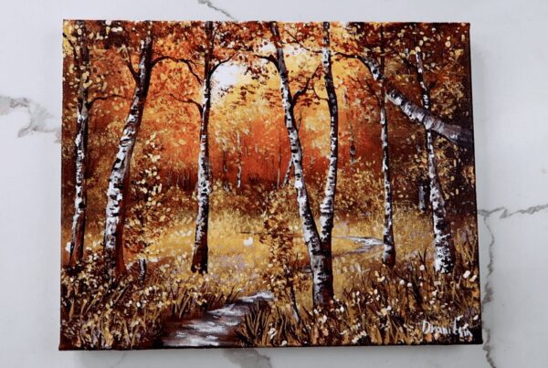 golden path autumn landscape painting 1