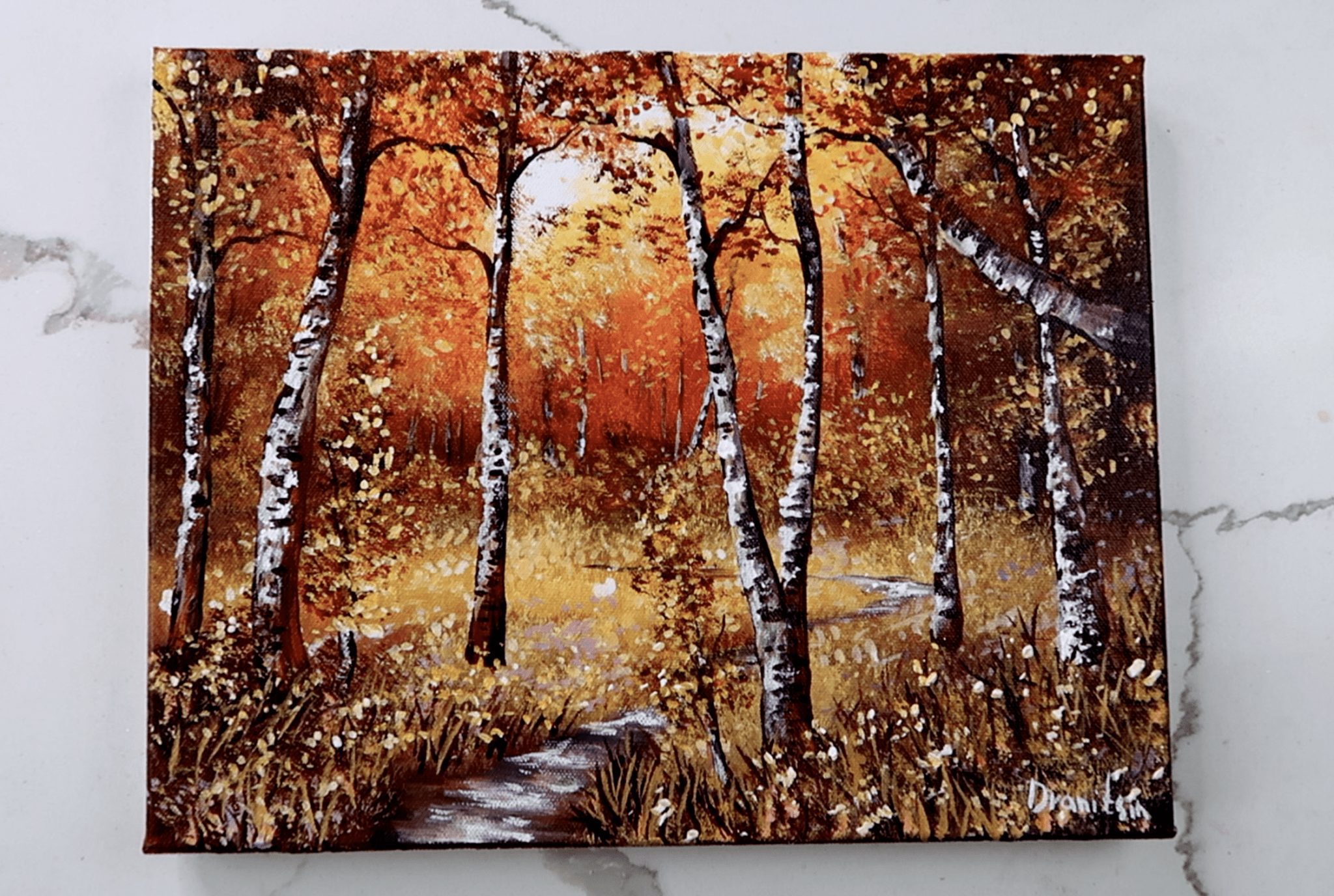 golden path autumn landscape painting 1