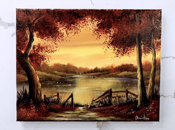 gateway to paradise acrylic landscape painting 2