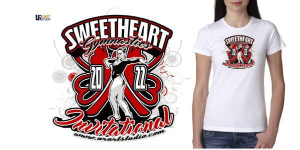 SWEETHEART GYMNASTICS 2022 VECTOR LOGO DESIGN FOR PRINT