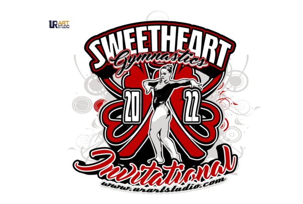 SWEETHEART GYMNASTICS 2022 VECTOR LOGO DESIGN FOR PRINT