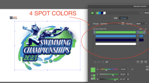 SWIMMING LOGO 4 SPOT COLORS