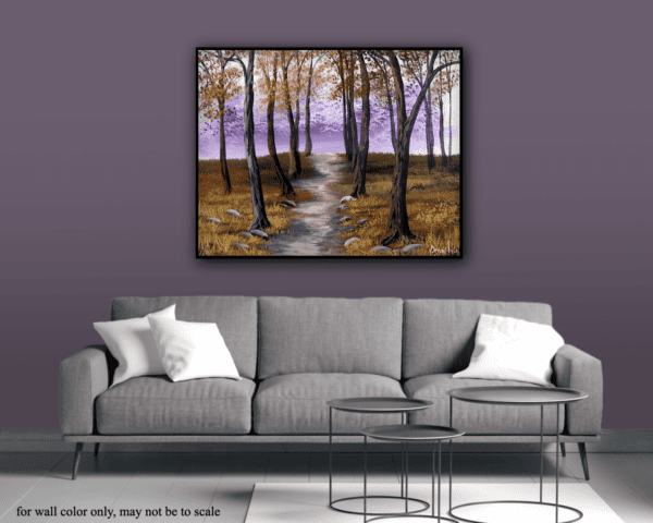 woodland path acrylic landscape painting by urartstudio.com