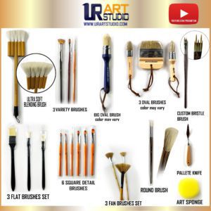 paint brushes collection set by urartstudio