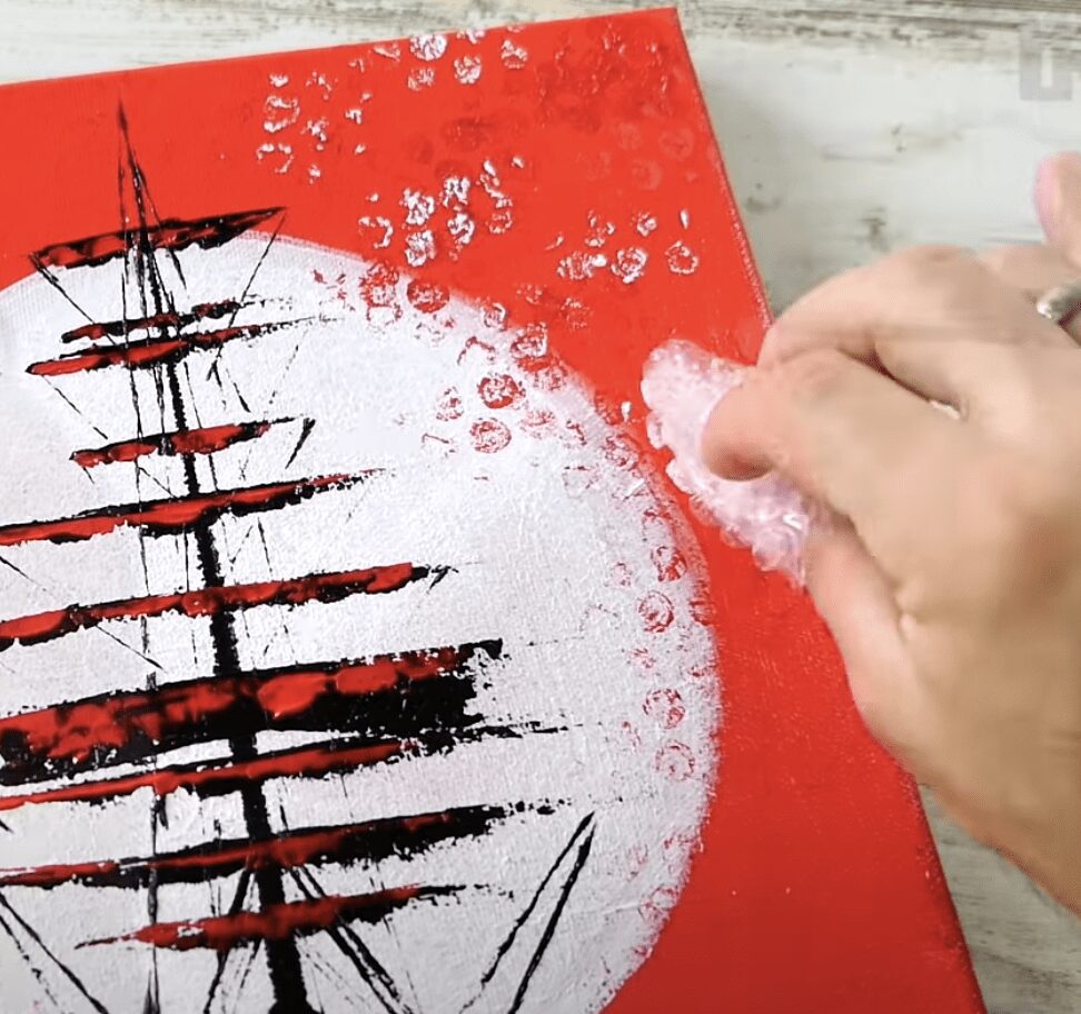 bubble wrap application by urartstudio acrylic painting tips 10