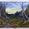 path to dawn acrylic landscape painting 1