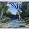 sparkling lake acrylic landscape painting 3