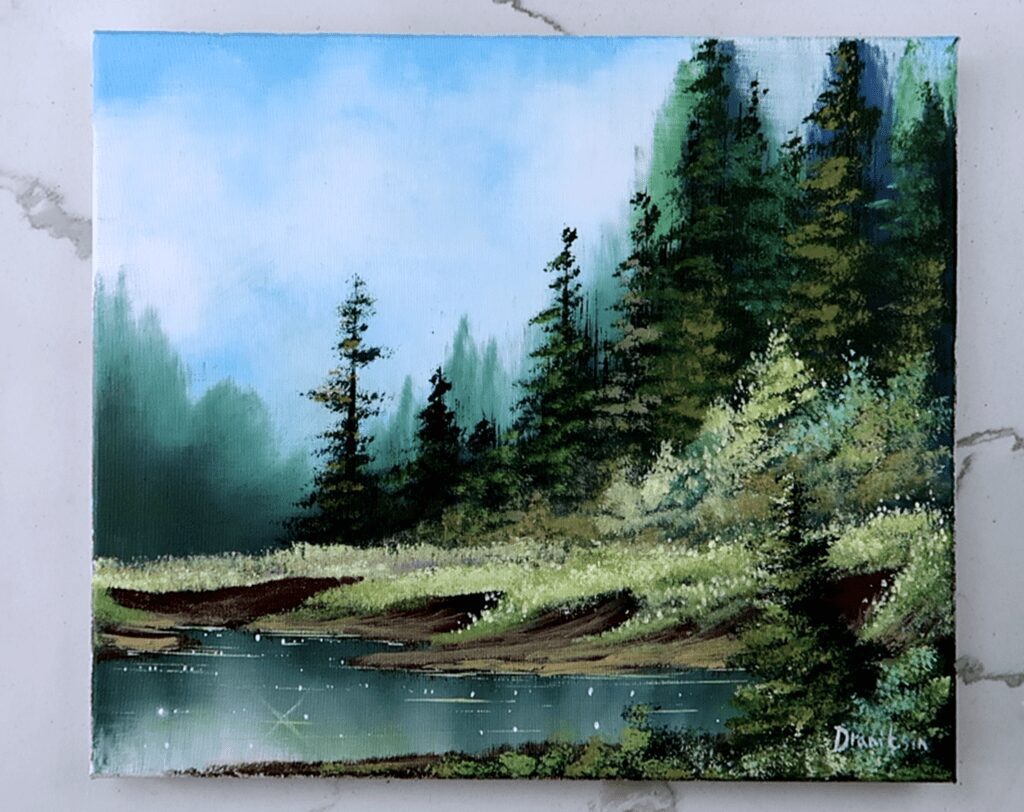 Finding Inner Peace and Tranquility Through Acrylic Landscape Painting: A Motivational Journey with URARTSTUDIO.COM