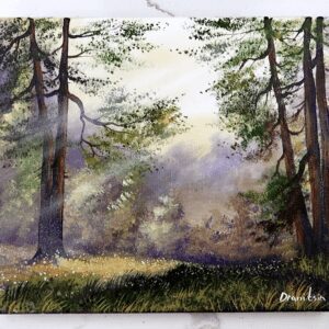 shining light acrylic landscape painting