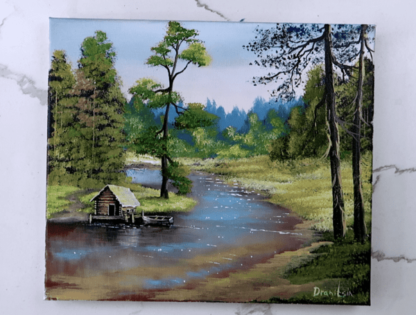 perfect hiding place acrylic landscape art