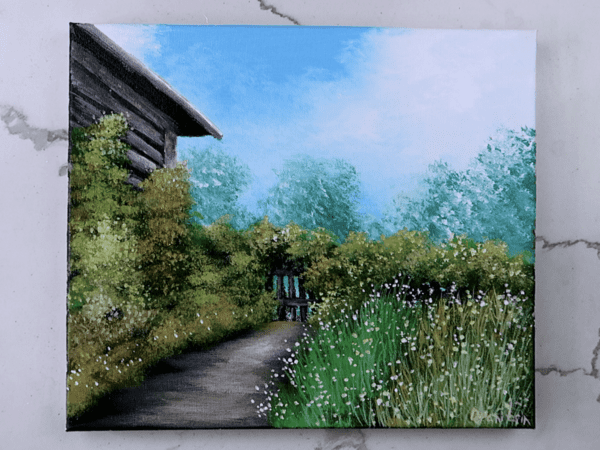 my garden ACRYLIC LANDSCAPE PAINTING