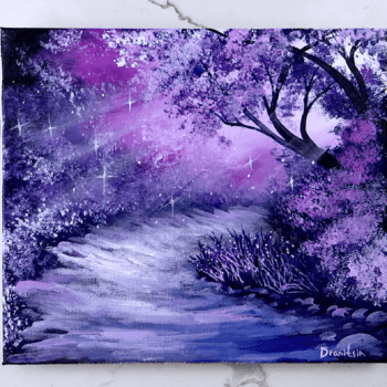 moonlight path ACRYLIC PAINTING