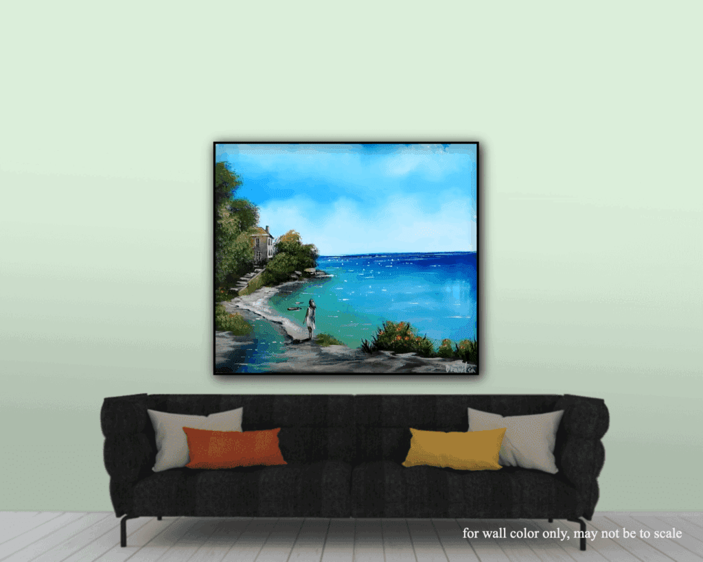 Girl Walking on a Paradise Beach | Step by Step Painting Techniques | Easy for Beginners | Acrylics