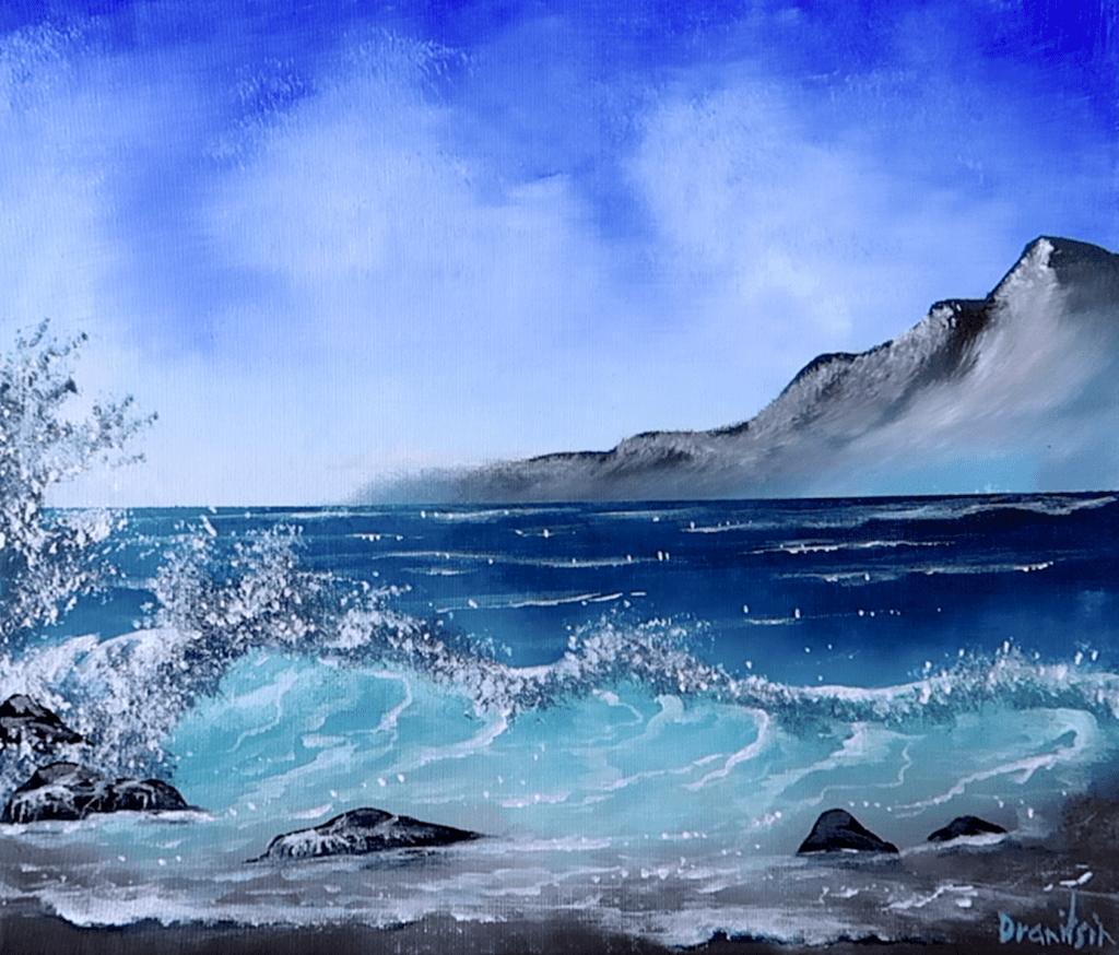 Arctic wave ACRYLIC SEASCAPE PAINTING