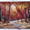autumn path ACRYLIC LANDSCAPE PAINTING