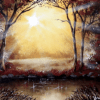 blinding light ACRYLIC LANDSCAPE PAINTING