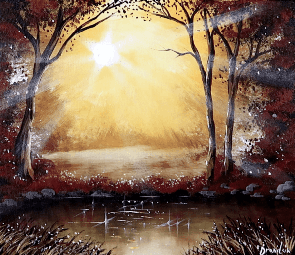 blinding light ACRYLIC LANDSCAPE PAINTING