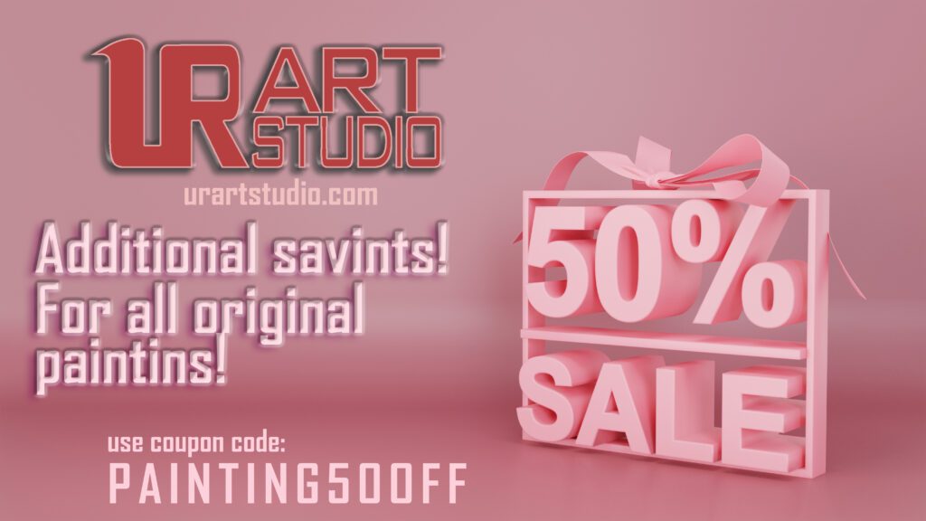 50% OFF HUGE SALE ON ALL ORIGINAL ACRYLIC PAINTINGS BY URARTSTUDIO.COM