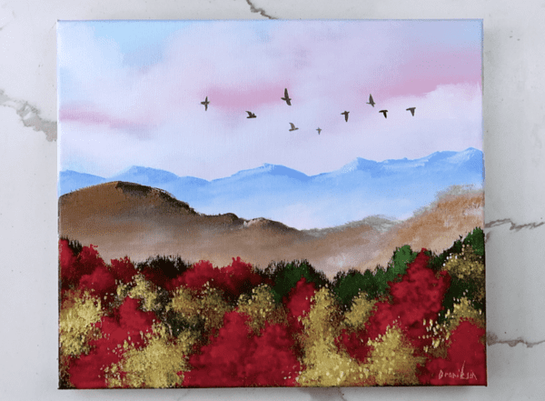 AUTUM MOUNTAIN RANGE 1original art