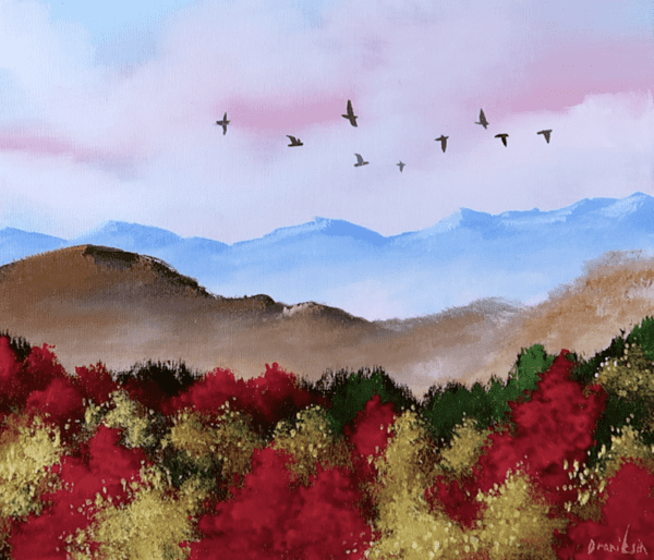 AUTUM MOUNTAIN RANGE 1original art