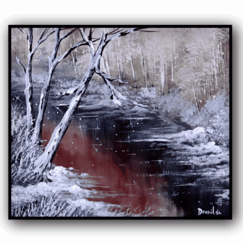 FROZEN RIVER, WINTER FOREST