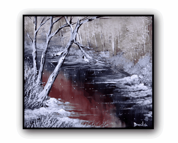 FROZEN RIVER, WINTER FOREST
