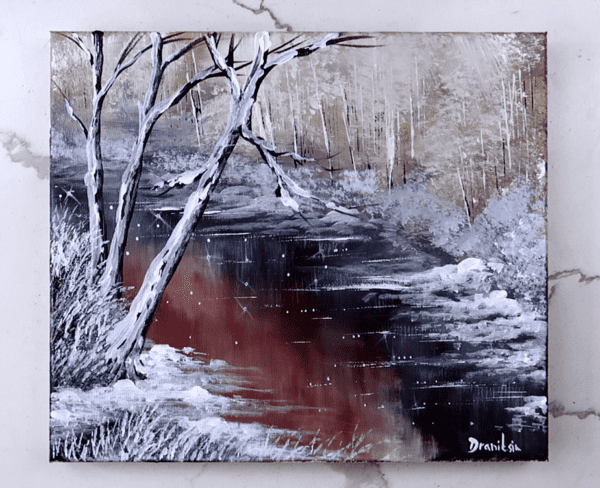 WINTER LANDSCAPE ORIGINAL ART